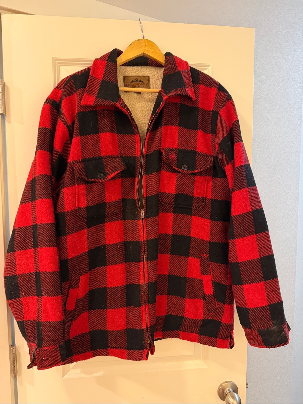 Legendary Whitetails Red and Black Buffalo Plaid Zip Jacket